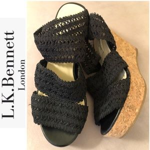 L.K. Bennett London Cork Wedges